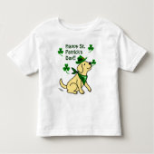 St. Patrick Day Yellow Labrador Kinder Shirts (Voorkant)