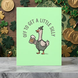 St Patrick Days Funny Drinking Goose Feestdagenkaart
