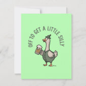 St Patrick Days Funny Drinking Goose Feestdagenkaart (Voorkant)