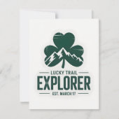 St Patrick Days Mountain Trail Lucky Feestdagenkaart (Voorkant)