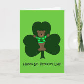 St. Patrick de dag draagt in groen Kaart (Voorkant)