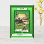 St Patrick de dag, vleit kasteel Kaart (Gele Bloem)