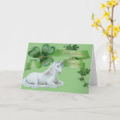 St Patrick de Eenhoorn van de Dag Kaart (Gele Bloem)