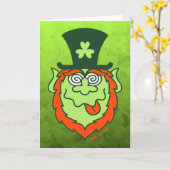 St Patrick de Gekke Kabouter van de Dag Kaart (Gele Bloem)