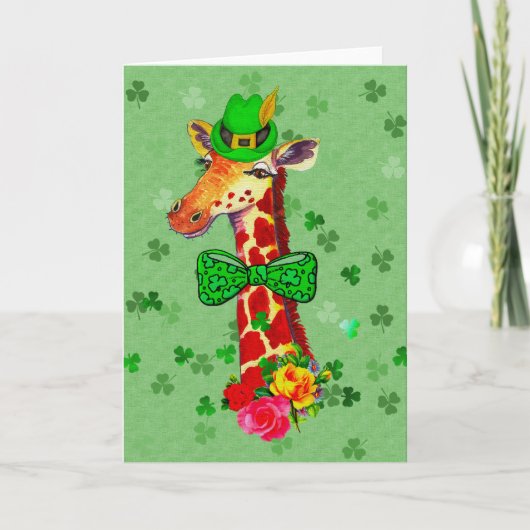 St. Patrick de Giraffe van de Dag Kaart (Voorkant)