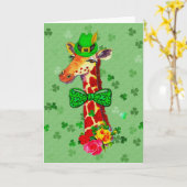 St. Patrick de Giraffe van de Dag Kaart (Gele Bloem)