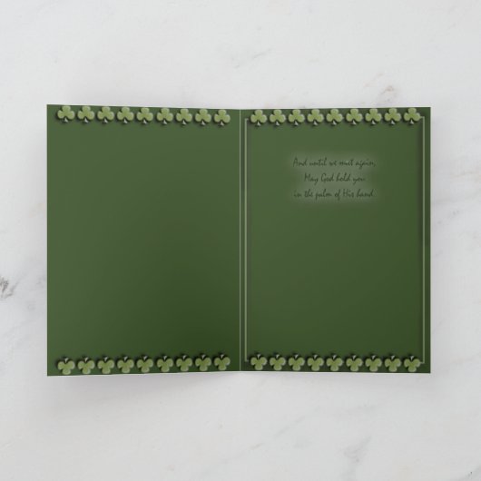 St. Patrick de Ierse Zegen van de Dag Kaart (Binnen)