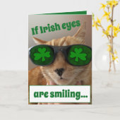 St. Patrick de Kaart die van de Dag een KOELE kat (Gele Bloem)