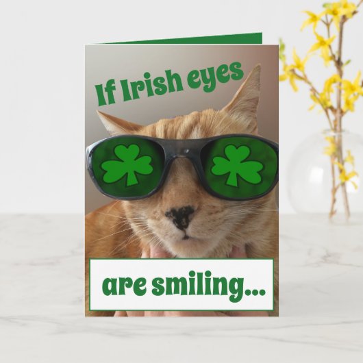 St. Patrick de Kaart die van de Dag een KOELE kat (Gele Bloem)