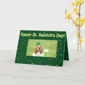 "St. Patrick de Kaart van de Dag" met Basset Hound (Gele Bloem)