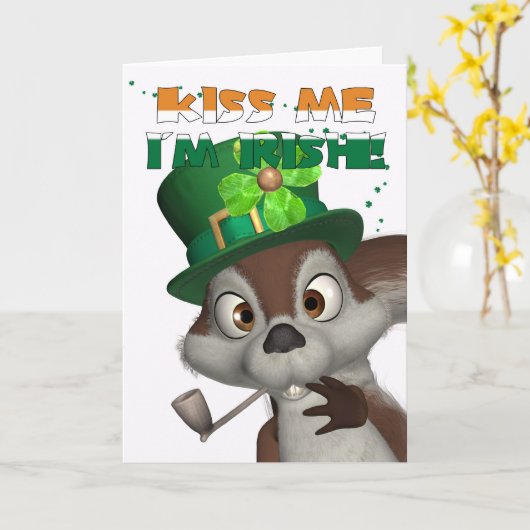 St. Patrick de Kaart van de Dag - met Leuke (Gele Bloem)