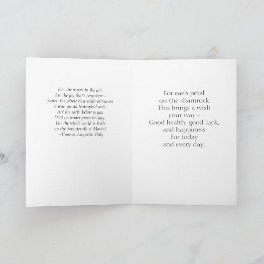 St.Patrick de Kaart van de Harp van de Dag (Binnen)