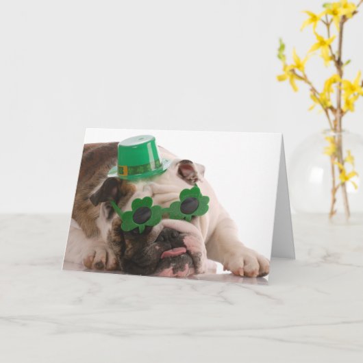 St. Patrick de Kaart van de Hond van de Dag (Gele Bloem)