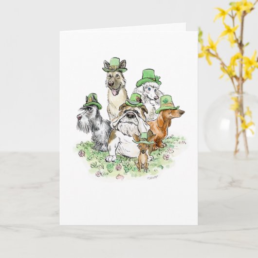 St. Patrick de Kaart van de Honden van de Dag (Gele Bloem)