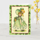 St. Patrick de Klaver van de Dag Koningin Cards Kaart (Gele Bloem)