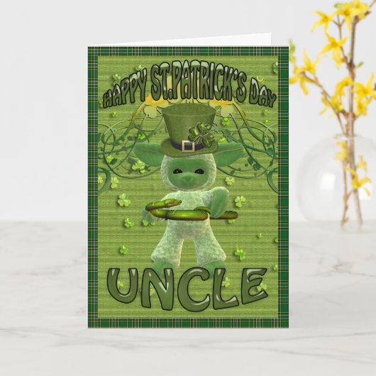 St Patrick de Oom van de Dag Kaart (Gele Bloem)