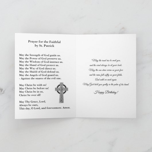 St. Patrick de Verjaardag van de Dag Kaart (Binnen)