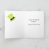 St. Patrick de Zwarte Kat die van de Dag Groen Pet Kaart (Binnen)