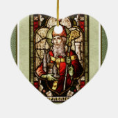St. Patrick Digital Art Ceramic Heart Ornament (Achterkant)
