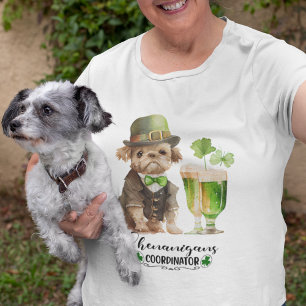 St Patrick Dog in Derby Green Beer Shenanigans Tri-Blend Shirt