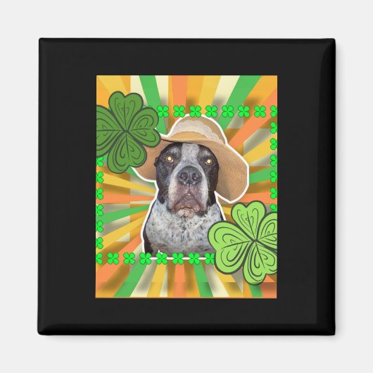 St. Patrick Dog Sticker Magneet (Voorkant)