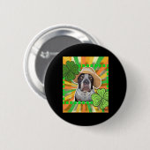 St. Patrick Dog Sticker Ronde Button 5,7 Cm (Voorkant /achterkant)