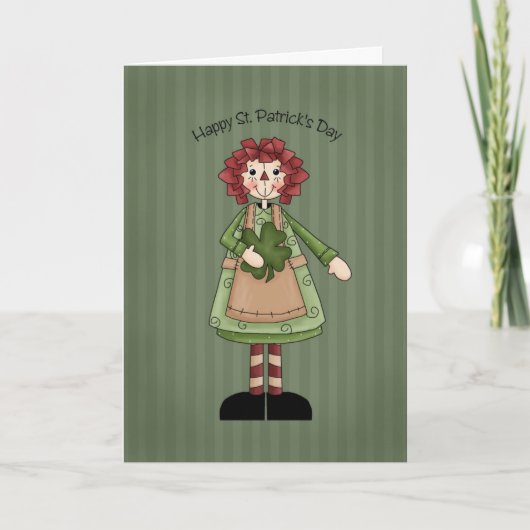 St. Patrick Doll van Raggedy van de Dag Kaart (Voorkant)