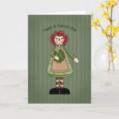 St. Patrick Doll van Raggedy van de Dag Kaart (Gele Bloem)