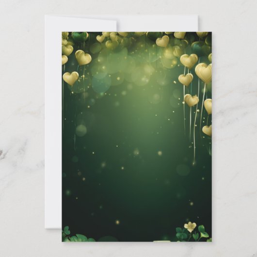 St. Patrick Double verjaardagsfeestje groene klave Kaart (Achterkant)