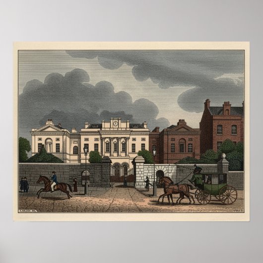 St. Patrick Dun's Hospital in Dublin, Ierland 1835 Poster (Voorkant)