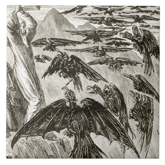 St. Patrick en de demonvogels uit 'The Trias T Tegeltje (Voorkant)