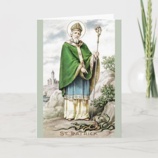  St. Patrick en Snakes Wenskaart Kaart (Voorkant)