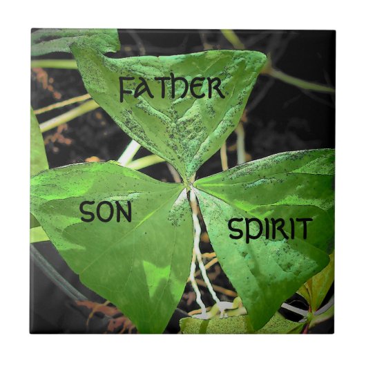 St. Patrick gebruikte een shamrock Tegeltje (Voorkant)