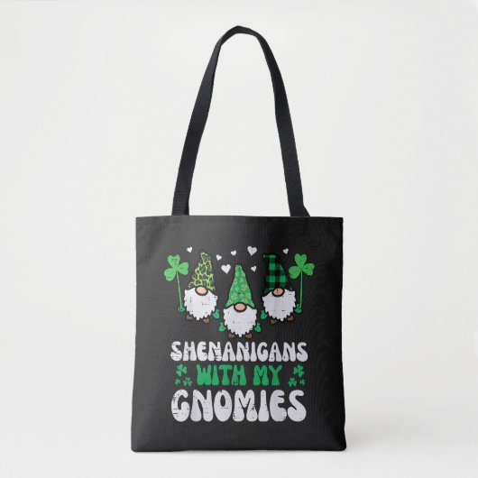 St. Patrick-gedoe met Gnomies Dwergen Tote Bag (Voorkant)