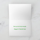 St. Patrick Gelukkige de Kabouter van de Dag Kaart (Binnen)