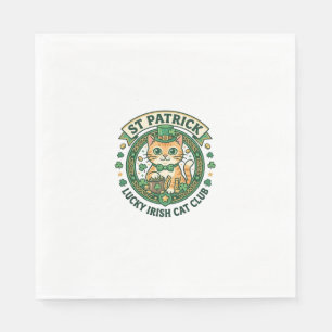 St. Patrick Geluks Ierse Kat Lieve Kat T-Shirt Ont Servet