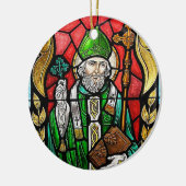 St. Patrick, Glas in lood Afbeelding, Irish Orname Keramisch Ornament (Links)
