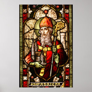 St. Patrick Glas in lood Art Deco Poster