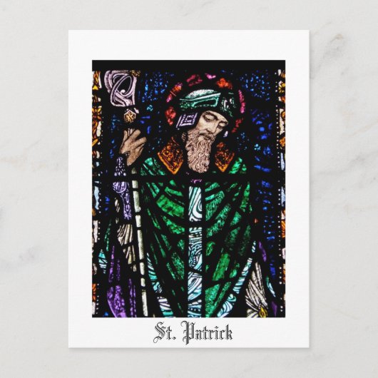 St. Patrick Glas in lood Briefkaart (Voorkant)