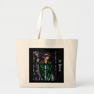 St. Patrick Glas in lood Grote Tote Bag