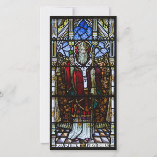 St. Patrick Glas in lood Panel Flat Wenskaart