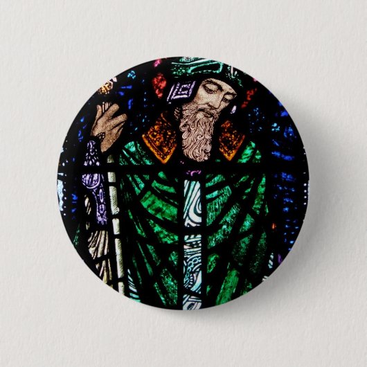 St. Patrick Glas in lood Ronde Button 5,7 Cm (Voorkant)