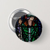 St. Patrick Glas in lood Ronde Button 5,7 Cm (Voorkant /achterkant)