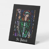 St. Patrick Glas in lood Window Reclamebord Met Voetstuk (Voorkant)