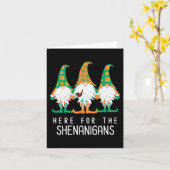 St Patrick Gnome Irish Day Shenanigan Leprechaun S Kaart (Gele Bloem)