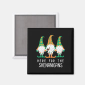 St Patrick Gnome Irish Day Shenanigan Leprechaun S Magneet (Voorkant / Achterkant)