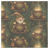 St. Patrick Gnome Pot van Gold Pattern Stof (Close Up)
