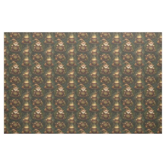 St. Patrick Gnome Pot van Gold  Pattern Stof (Fat Quarter)