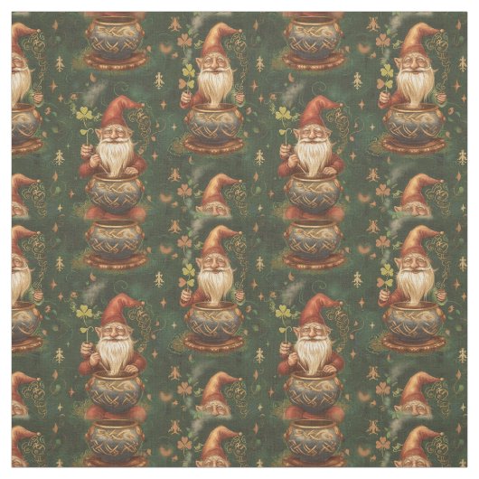 St. Patrick Gnome Pot van Goud 2 Stof (Swatch)