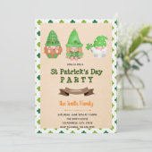 St patrick gnome uitnodiging (Staand voorkant)